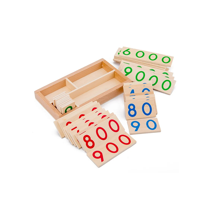 Conjunto modular de madeira para numeracia Montessori