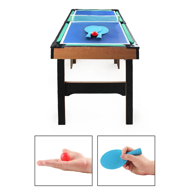 Mesa multijogo 4 em 1 com pebolim, air hockey, tênis de mesa e sinuca