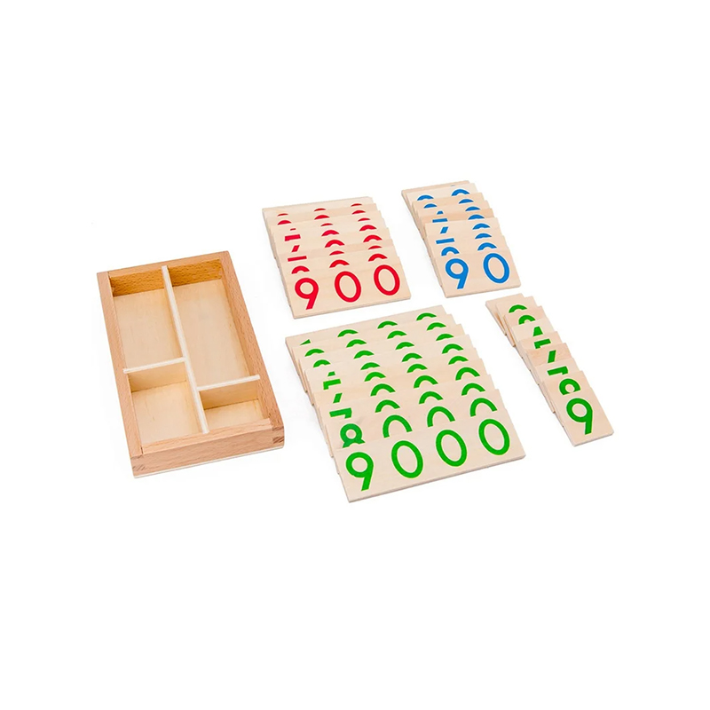 Conjunto modular de madeira para numeracia Montessori