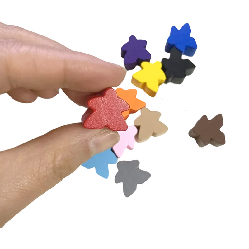 Acessórios de jogo de peão meeple de madeira multicoloridos