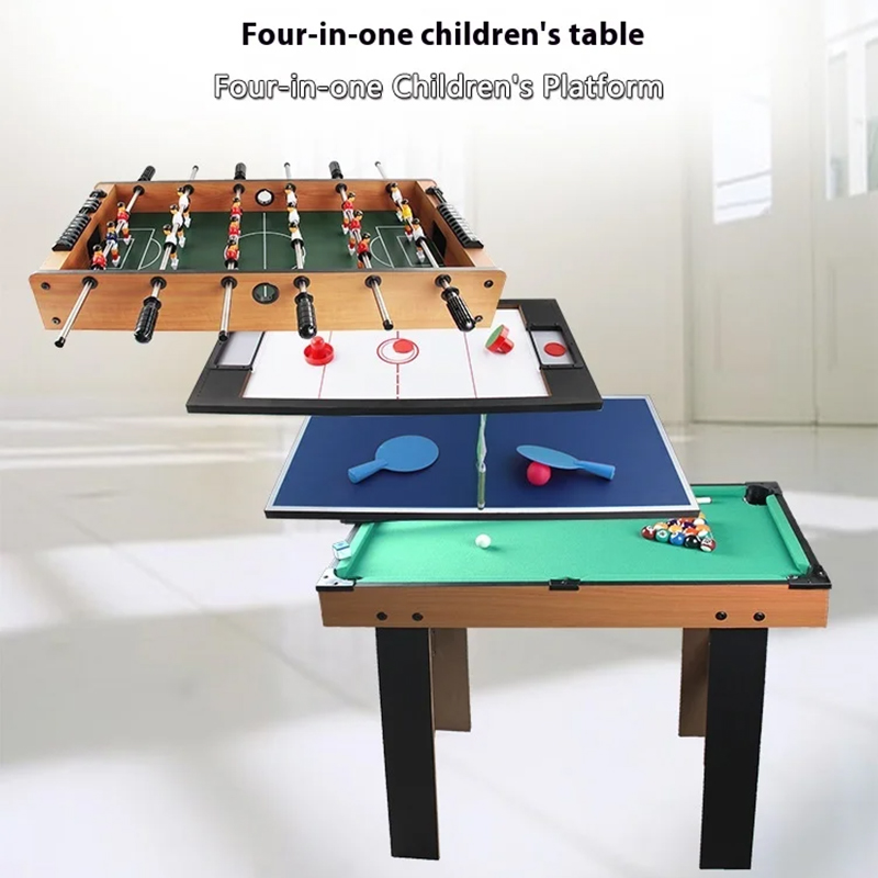 Mesa multijogo 4 em 1 com pebolim, air hockey, tênis de mesa e sinuca