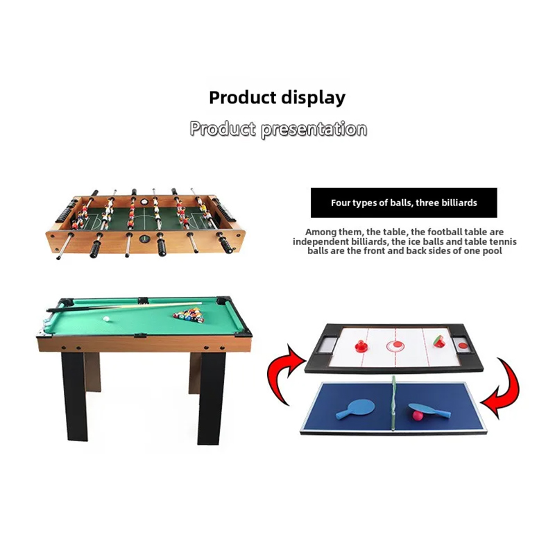Mesa multijogo 4 em 1 com pebolim, air hockey, tênis de mesa e sinuca