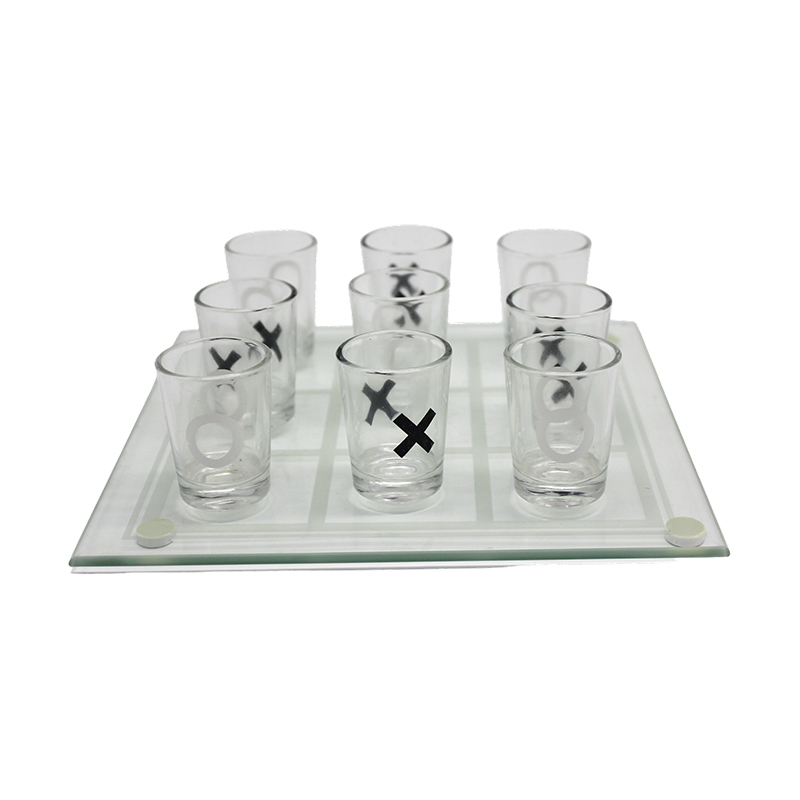 Conjunto de xadrez XO de vidro para entretenimento estilo pub