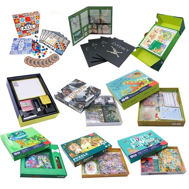 Coleção personalizada de jogos de tabuleiro - Conjunto de jogos familiares com vários temas