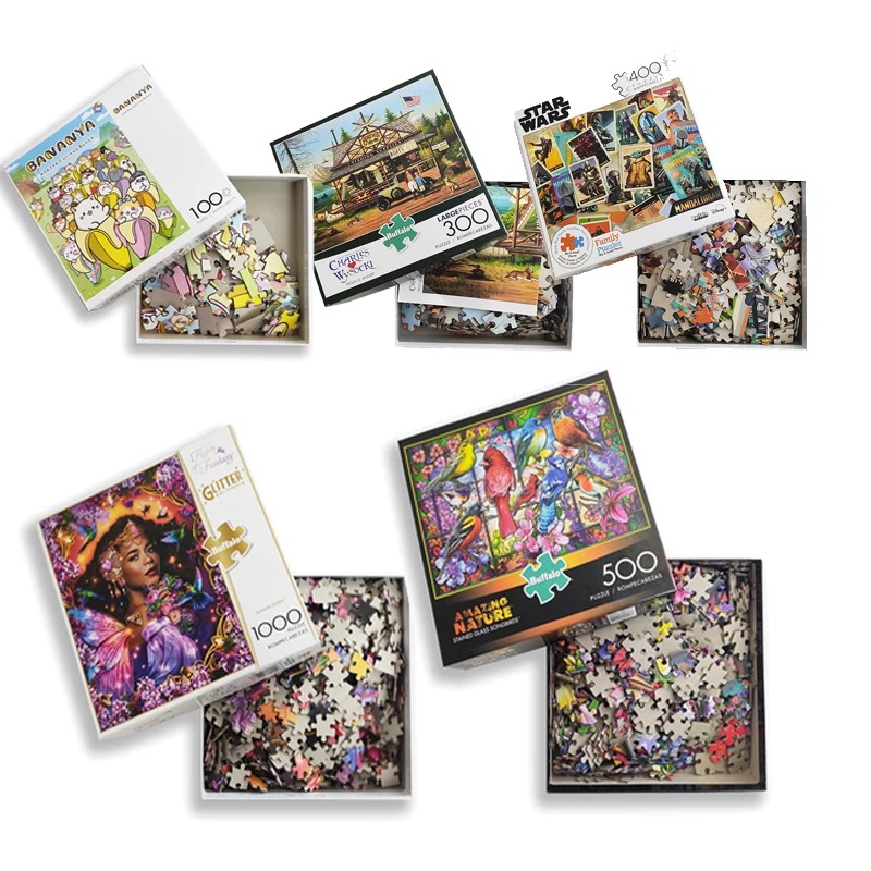 Conjunto de quebra-cabeças multicoloridos - coleção clássica de acessórios para quebra-cabeças