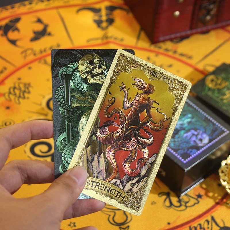 Edição Mística Verde e Ouro - Cartas de Tarô da Mitologia Kesulu