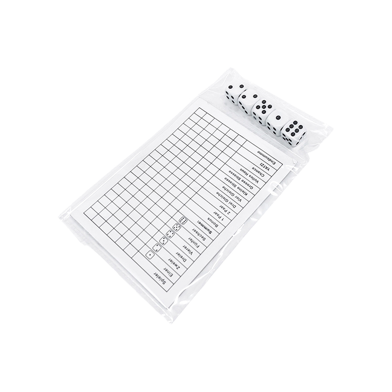 Conjunto de placar clássico YATZY Essentials para jogos de dados