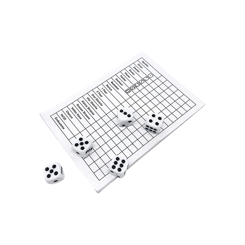Conjunto de placar clássico YATZY Essentials para jogos de dados