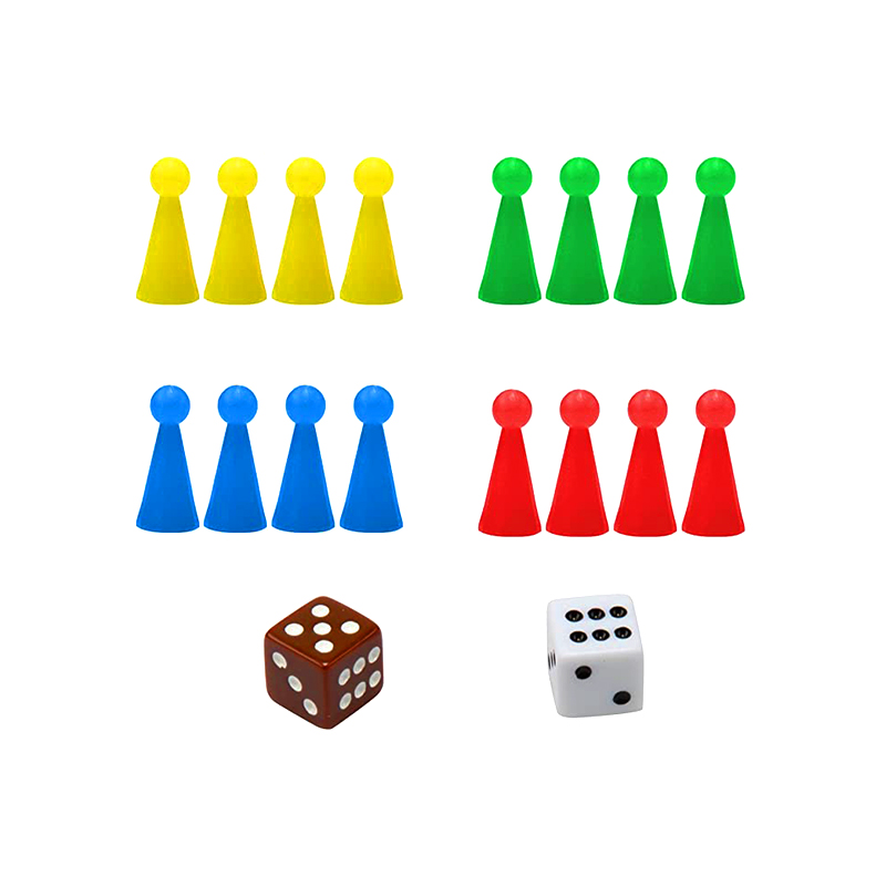 Jogo de tabuleiro magnético portátil com dados e peças conjunto clássico de jogo Ludo