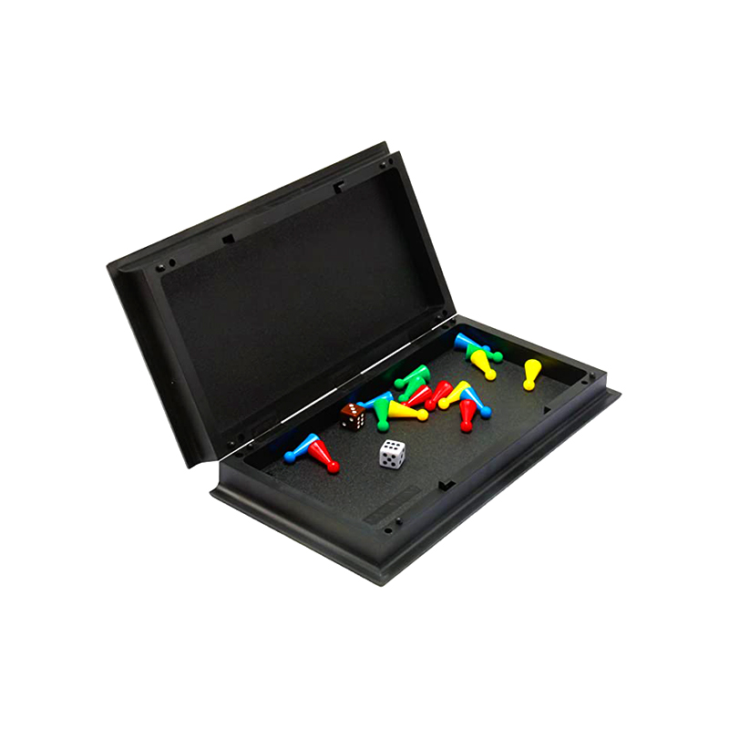 Jogo de tabuleiro magnético portátil com dados e peças conjunto clássico de jogo Ludo