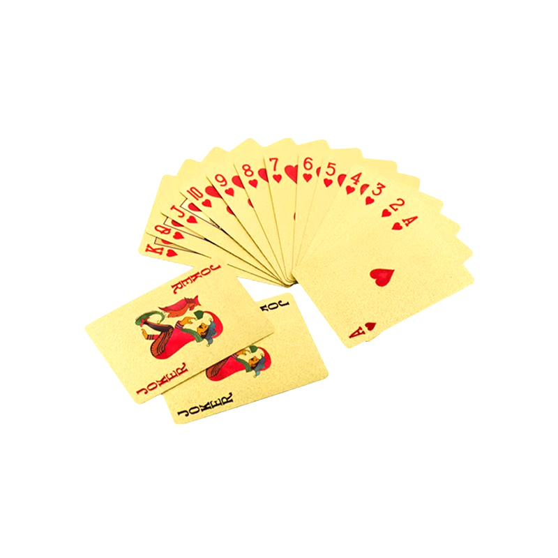 Cartas de jogar banhadas a ouro