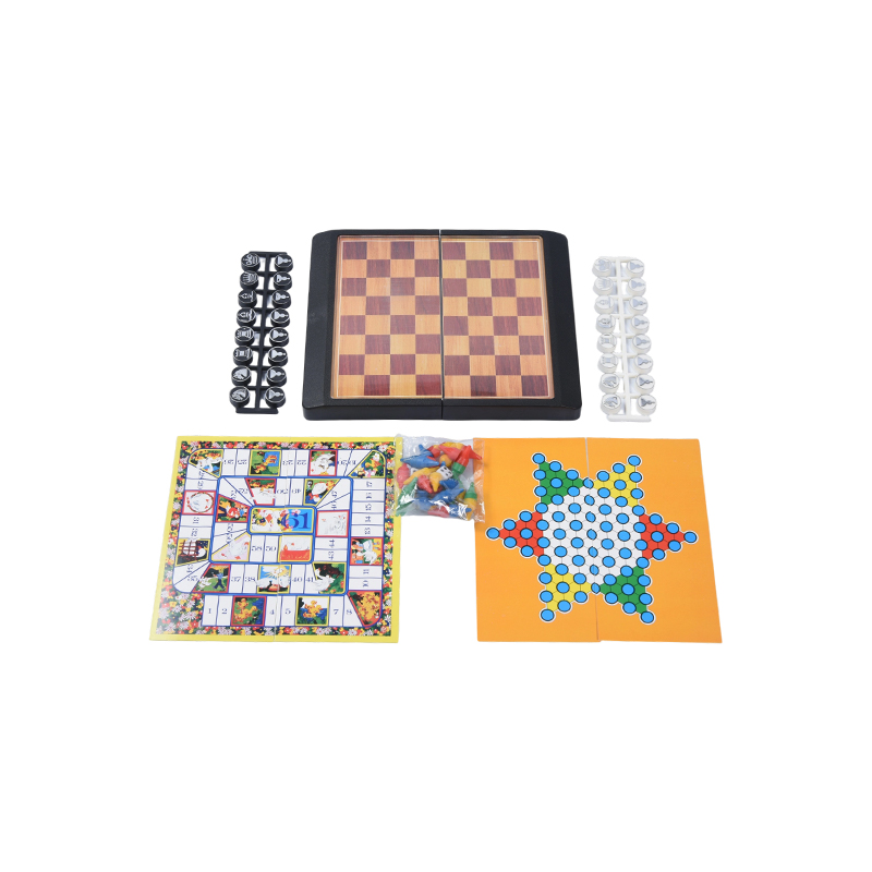 Conjunto de jogos de tabuleiro magnético 6 em 1 com estojo portátil