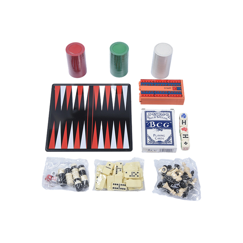 Conjunto de jogos de tabuleiro portátil Box Classic 7 em 1