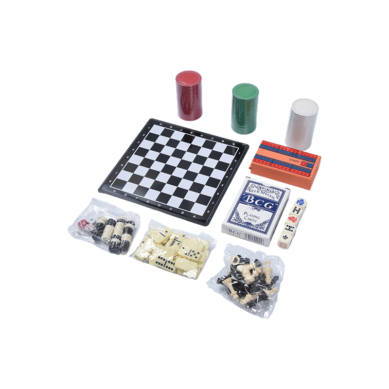Conjunto de jogos de tabuleiro portátil Box Classic 7 em 1