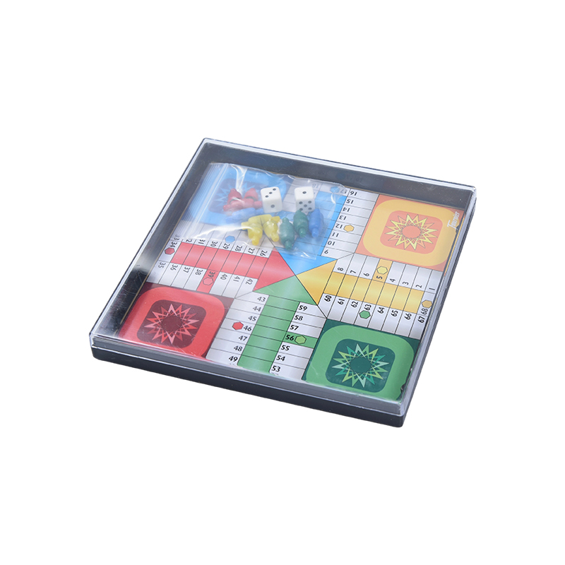 Jogo de Ludo Clássico em Caixa de Acrílico Transparente