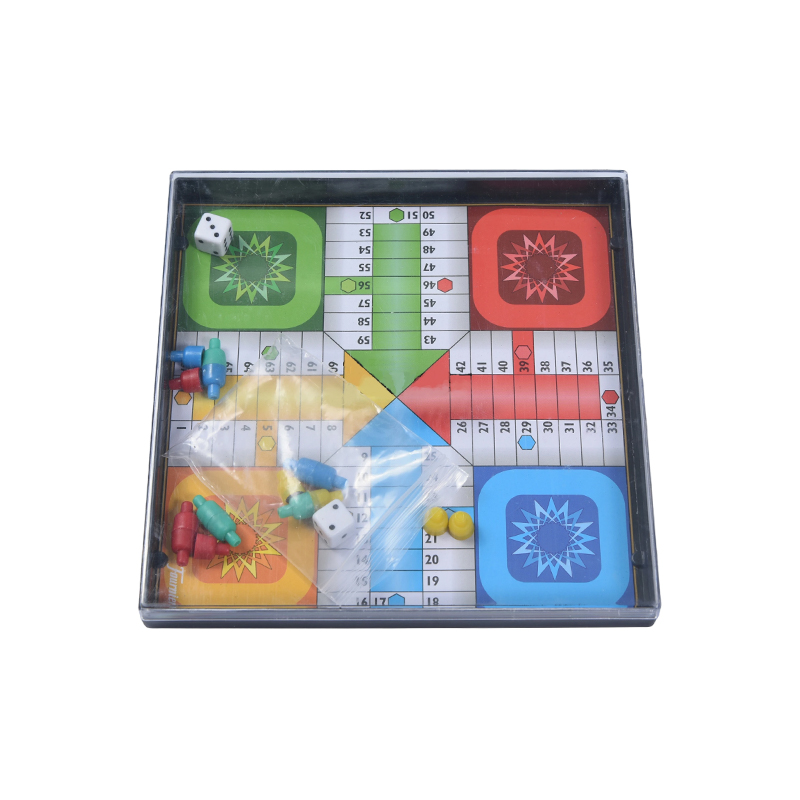 Jogo de Xadrez Voador Clássico (Ludo) Edição em Caixa de Plástico Portátil