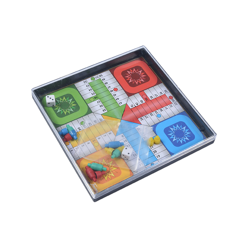 Jogo de Xadrez Voador Clássico (Ludo) Edição em Caixa de Plástico Portátil
