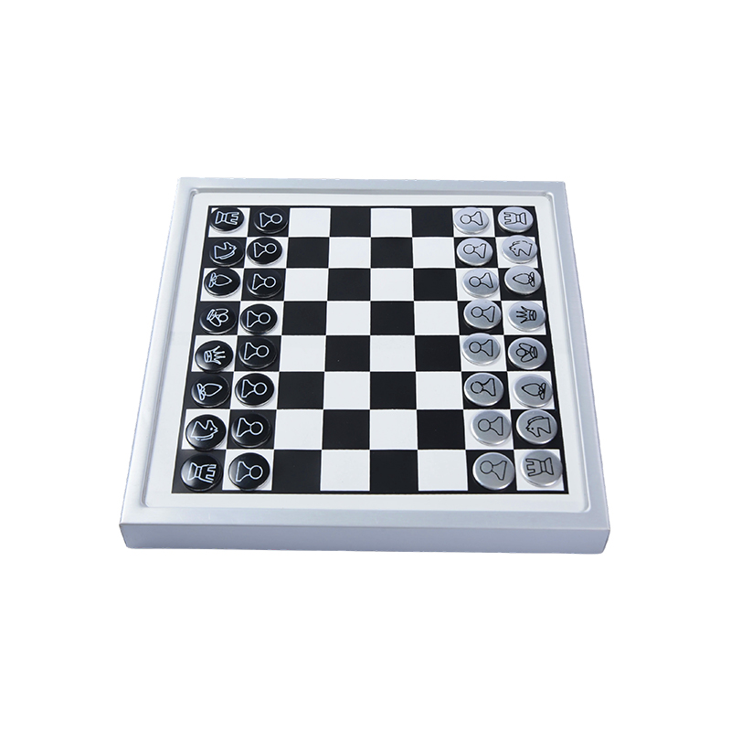 Conjunto de xadrez magnético de parede moderno White Frame Edition