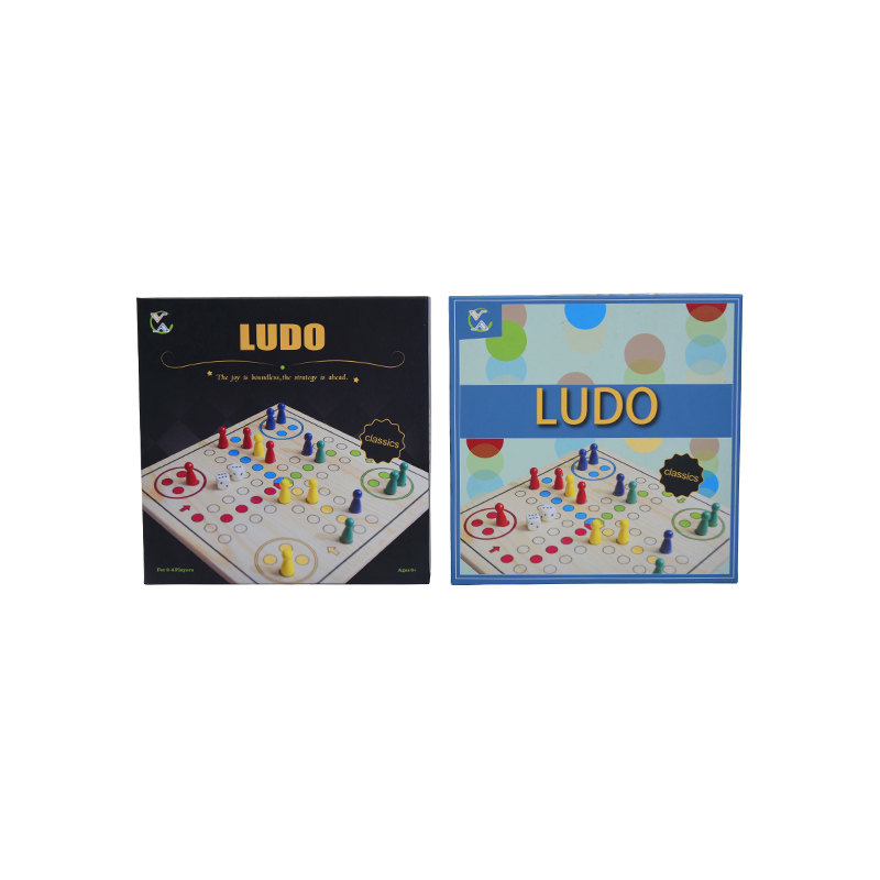 Jogo de tabuleiro de madeira clássico LUDO Family Entertainment Edition