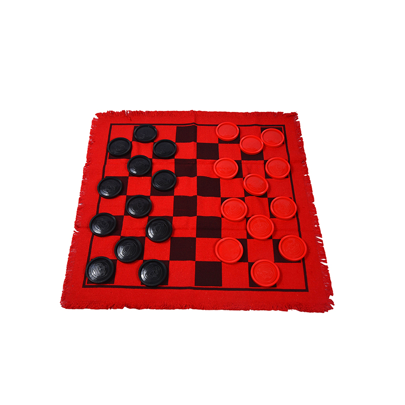 Jogo de damas clássico portátil e conveniente com saco de cordão