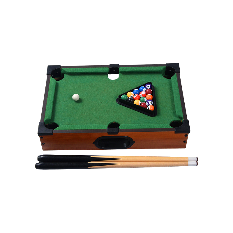 Mini mesa de sinuca de mesa - conjunto compacto de bilhar com rack triangular, tacos e bolas