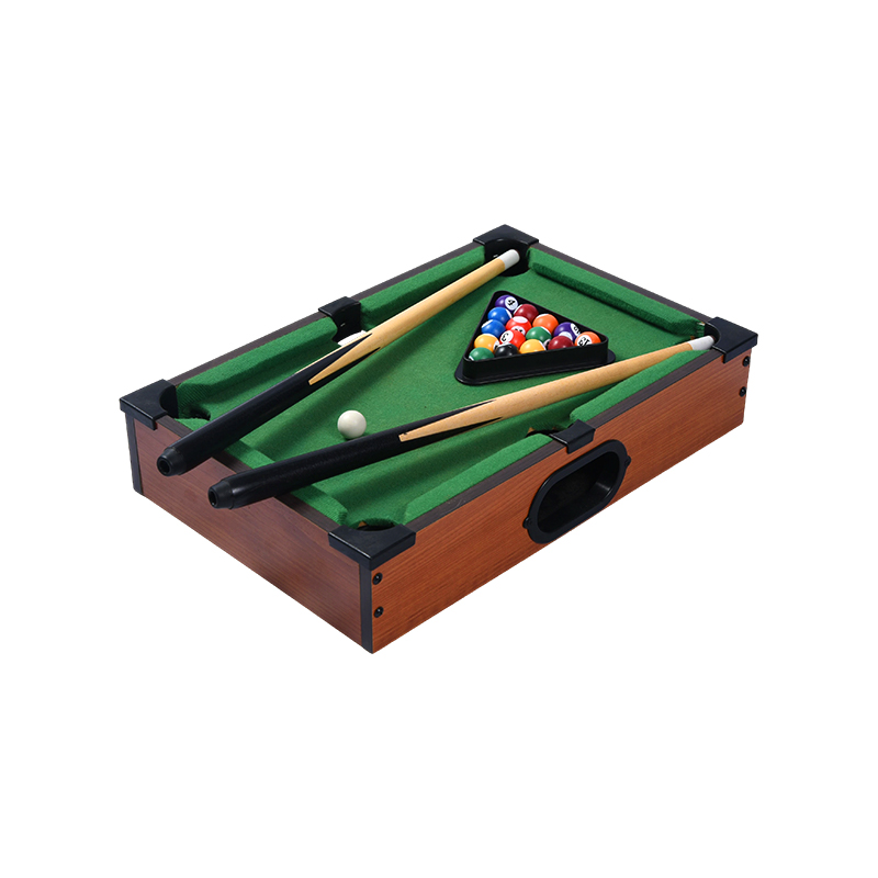 Mini mesa de sinuca de mesa - conjunto compacto de bilhar com rack triangular, tacos e bolas