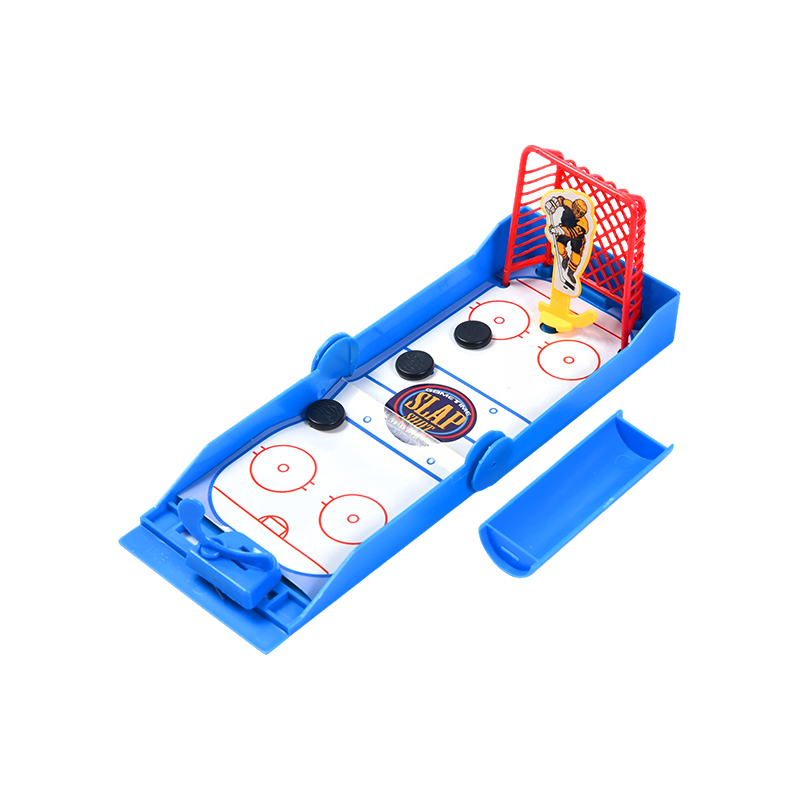 Hóquei no gelo de mesa compacto com lançador de mola Slap Shot Mini jogo de hóquei