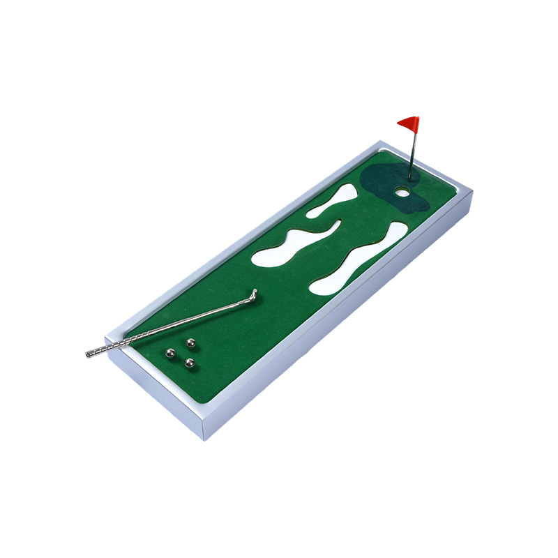 Jogo de golfe interno portátil com estrutura de alumínio Desktop Mini Golf putting green