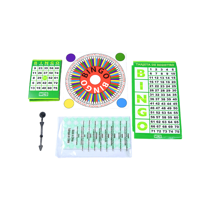 Completo com todos os componentes essenciais do conjunto de jogos BINGO clássico