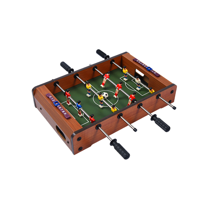 Jogo de futebol de mesa compacto com mini mesa de pebolim de madeira para jogadores vibrantes
