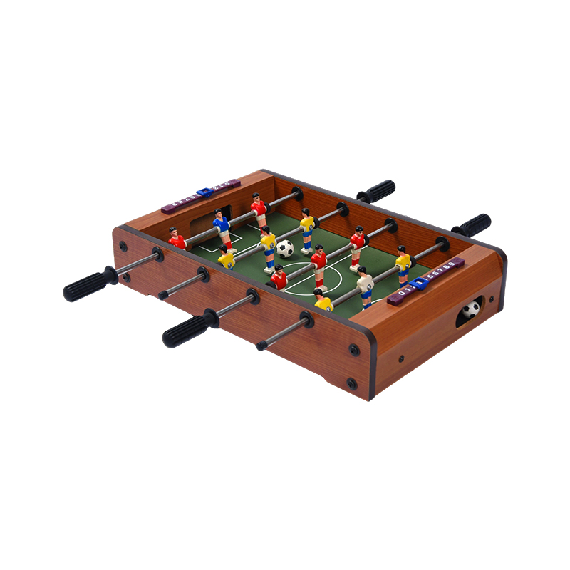 Jogo de futebol de mesa compacto com mini mesa de pebolim de madeira para jogadores vibrantes