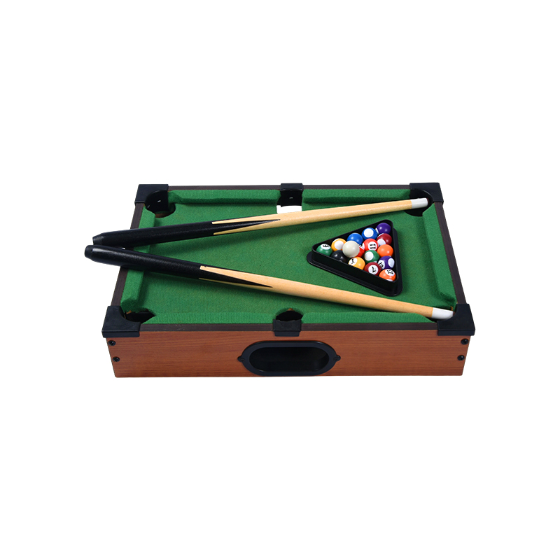 Conjunto compacto de bilhar com tacos, bolas e rack triangular, mini mesa de sinuca de mesa