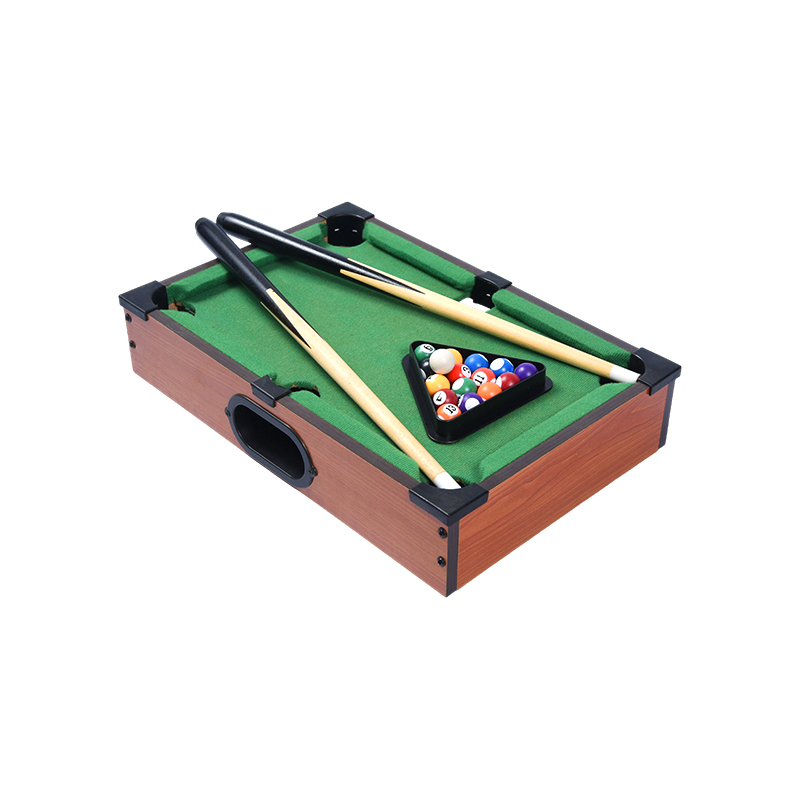 Conjunto compacto de bilhar com tacos, bolas e rack triangular, mini mesa de sinuca de mesa