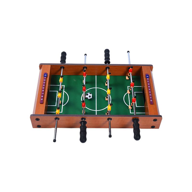 Jogo de futebol compacto com jogadores vibrantes e rastreadores de pontuação Mesa de pebolim de madeira
