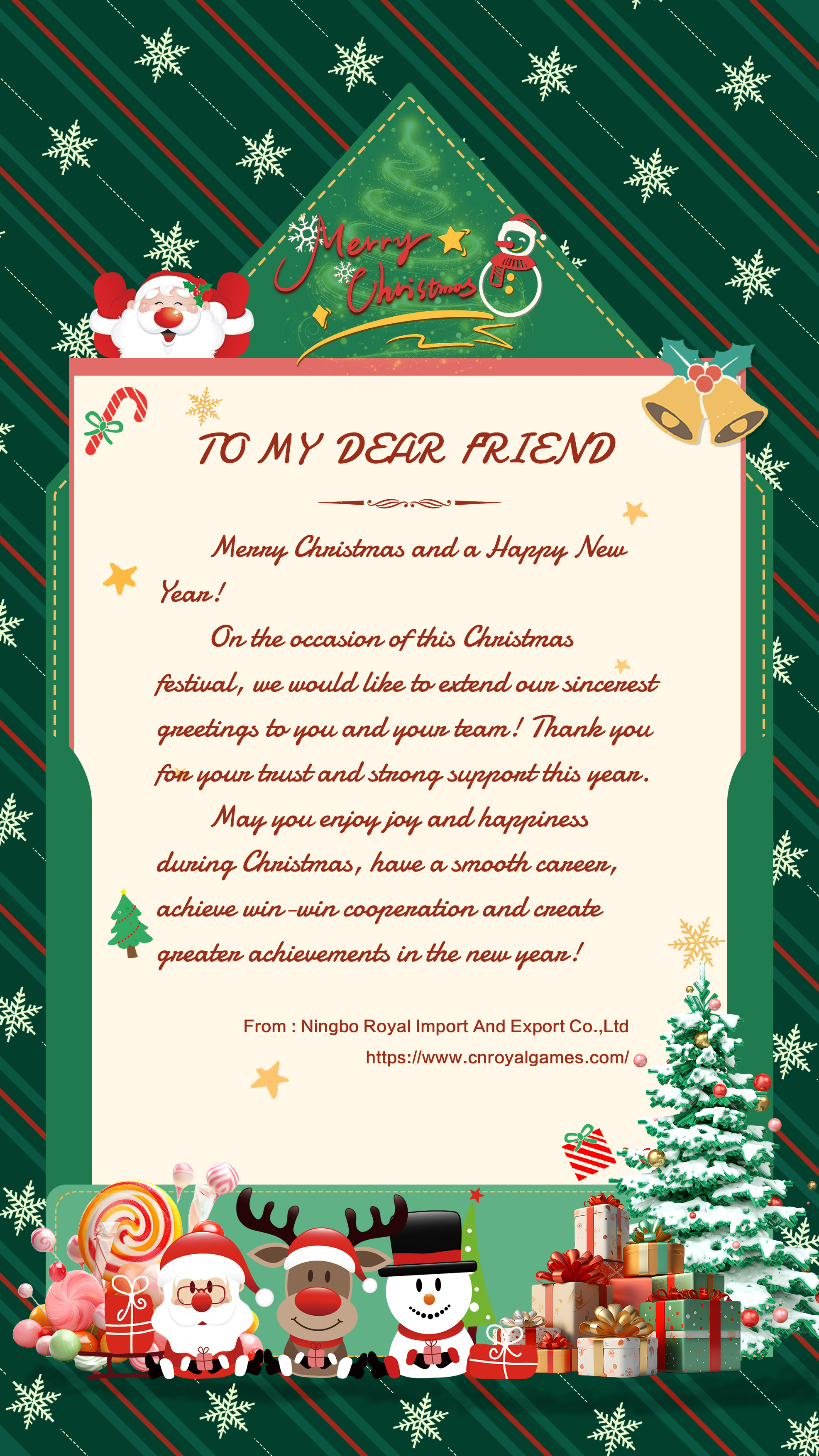 Ao meu querido amigo, Feliz Natal e Próspero Ano Novo!